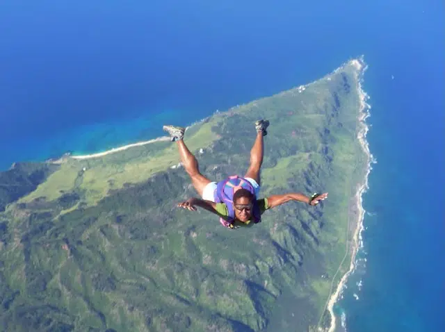 Shawn Brokemond base jumps at 54 years old.