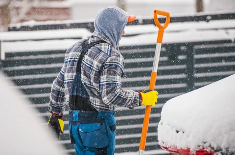 Men Removing Snow