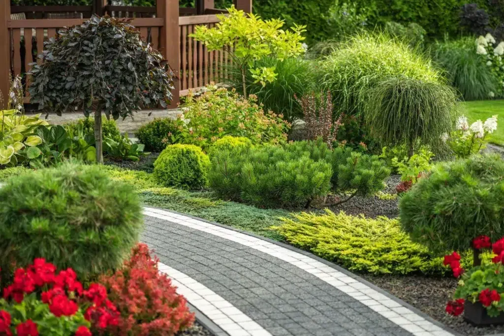  stone sidewalk in yard